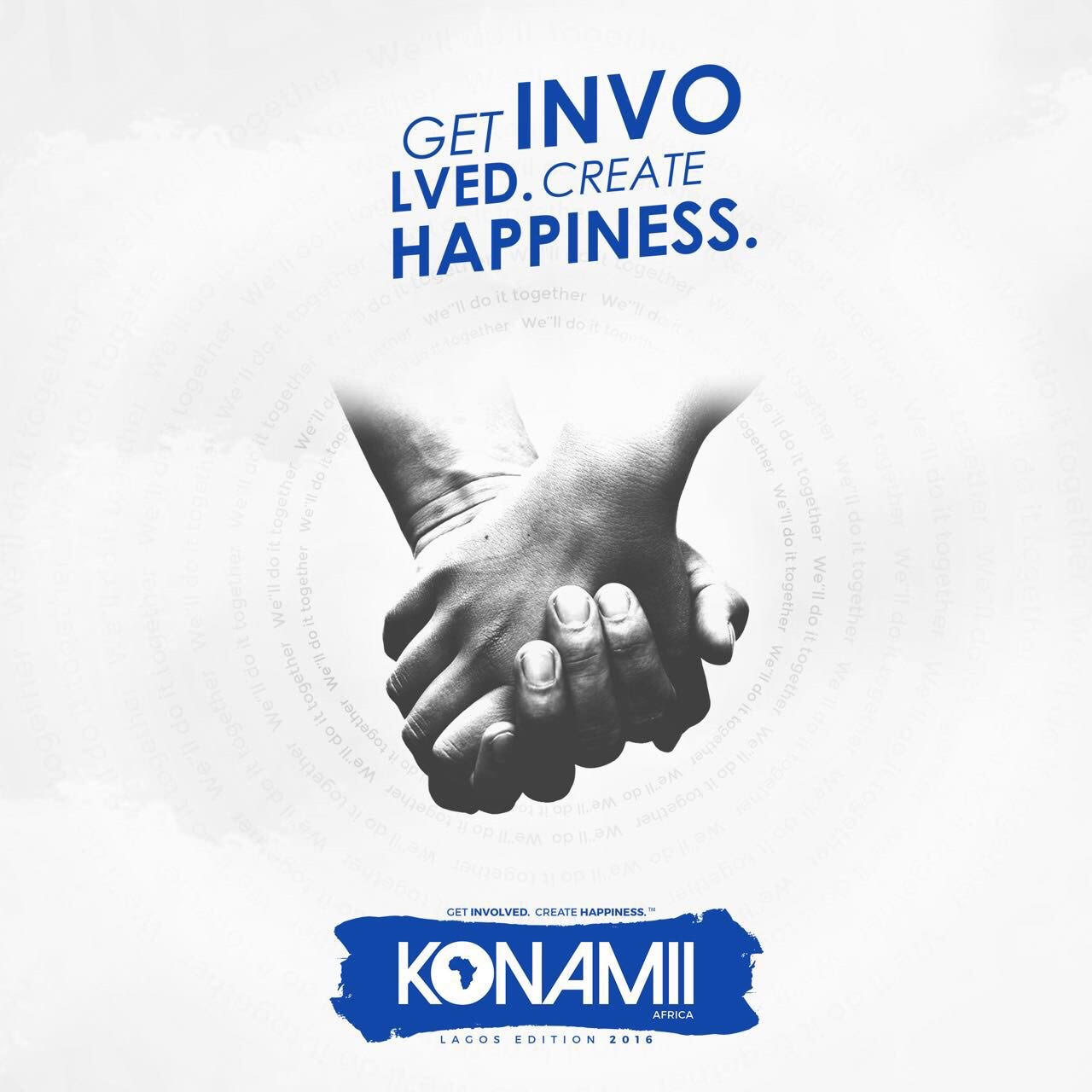 KonamiiAfrica poster: Get involved, create happiness